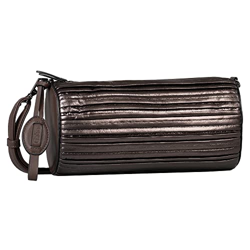 Sac à bandoulière Nicola aux finitions soignées marron métallique brillant