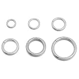 THREENEST 4mm 5mm 6mm 7mm 8mm 10mm Stainless Steel Jump Rings Kit, Metal Round Craft Jewelry Ring Fi