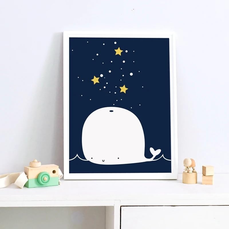 Toile murale espace et lune pour créer un cocon d'éveil bébé garçon - 4