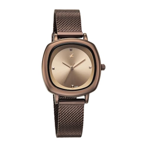 Image of Fastrack Stunners XI with Quartz Analog Brown Dial Brown Stainless Steel Strap Watch for Women - 68065QM01