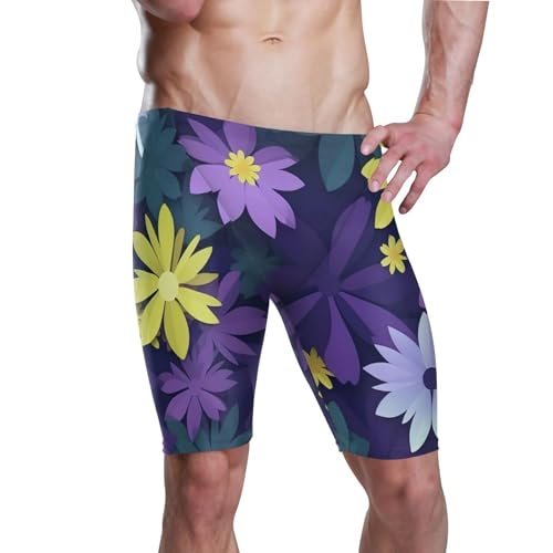 UMIRIKO Color Flower Mens Swim Jammers Swimsuit XL B0400733