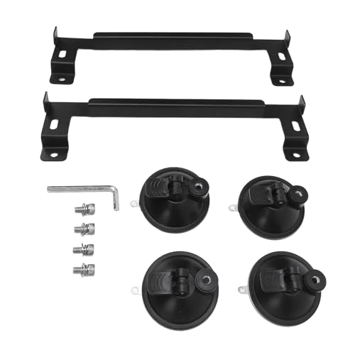 Hamwesh Soporte para Automóvil, Soporte con Ventosa Fuerte, de Techo Portátil con 4 Ventosas y Construcción de Metal ABS para Mini Antena Parabólica en Automóviles, Vehículos Recreativos, Barcos y