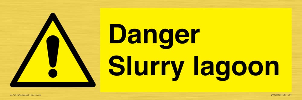 Danger Slurry lagoon Sign - 300x100mm - L31