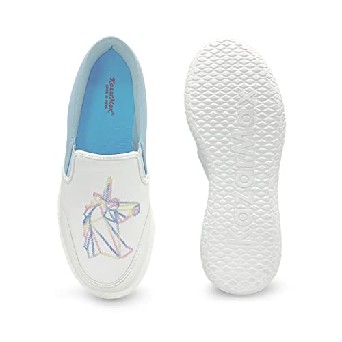 Image of KazarMax Boys & Girls Embroidery Slip-On Sneaker Shoes | Comfortable Loafer |Casual Shoes