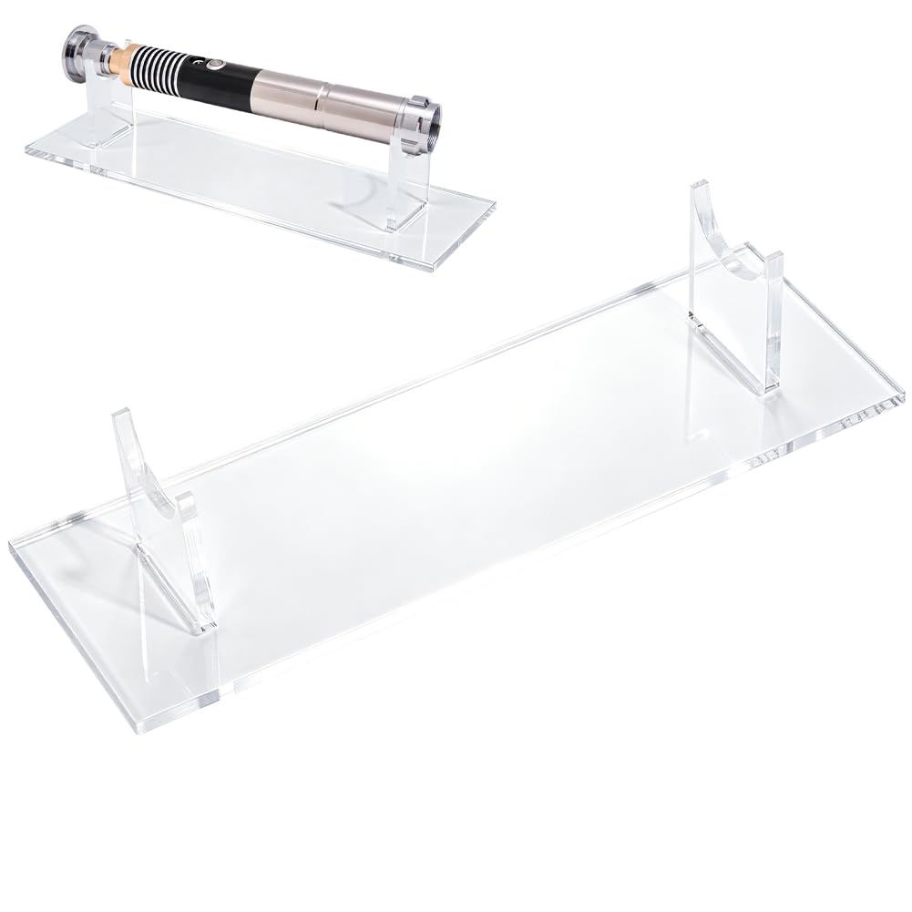 GORGECRAFT 1 Set Acrylic Saber Stand Multi-Function Display Stand Desktop Holder Lightsaber Wall Stand Clear Katana Display Rack Wand Stand Support Bracket Hanger for Light Saber Sword Bracket