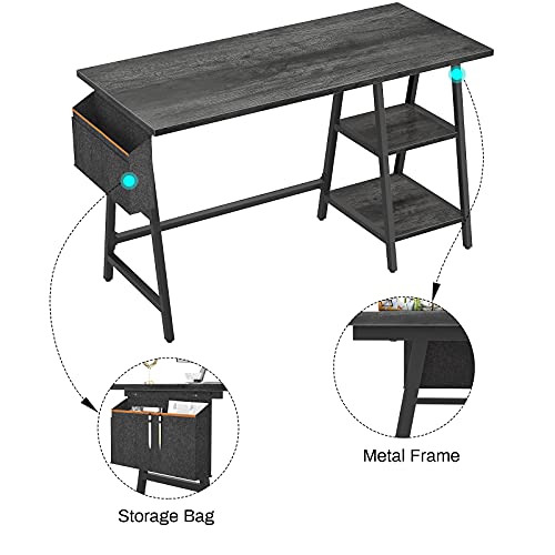 Armocity Computer Desk 47 Inch Desk With Reversible Storage Shelf Large Writing Study Table With Storage Bag For Home Office Workstation thumb #5
