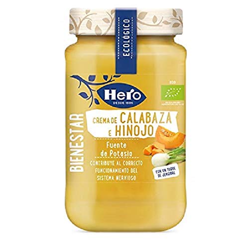 Hero - Crema de Calabaza e Hinojo, Fuente de Potasio, Ecológica - Pack de 8