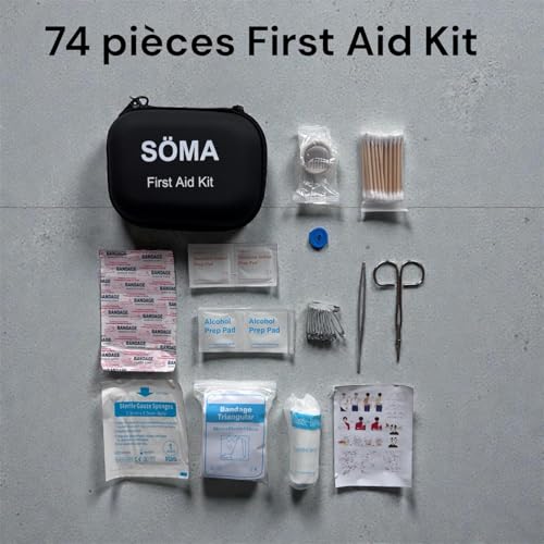 SÖMA Urban Kit - Kit de supervivencia 72h Completo Apartamento & Ciudad - Bolsa de evacuación impermeable con radio dinamo solar, cargador de teléfono, lámpara y cuidado - Ideal para emergencia, corte - imagen 5