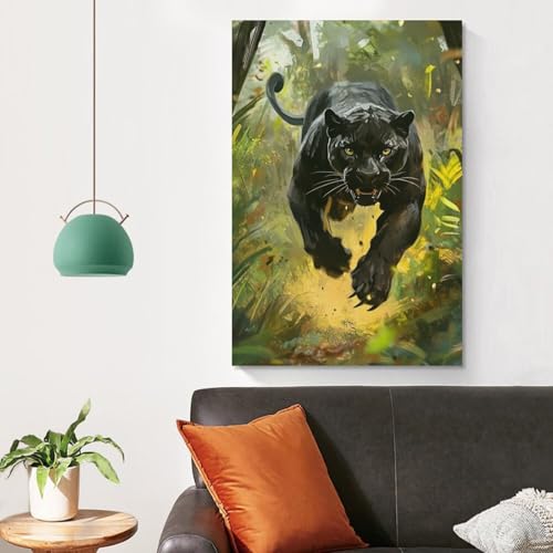 Cuadro en lienzo de leopardo 50x75cm para decoracion de salon 4