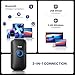 Eyoyo Mini 1D Bluetooth Barcode Scanner, 3-in-1 Bluetooth & USB Wired & 2.4G Wireless Barcode Reader Portable Bar Code Scanning Work with Windows, Android, iOS, Tablets or Computers
