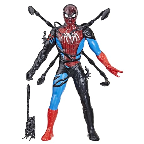 Marvel Spider-Man VenomVersus, Figurine Spider-Man Métamorphose Liquide avec Accessoires, Noir