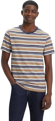 Levi's Herren T-Shirt Original aus Baumwolle, Rundhalsausschnitt, Mehrfarbig (Fletcher Stripe Ermi), M