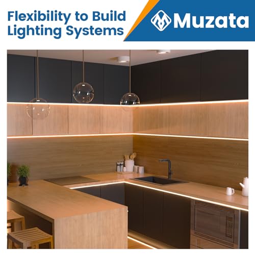 Image of Muzata White Corner Connector Kit for LED Channel L Shape Connectors fit Muzata U1SW Series LED Aluminum Channel Easy Install Accessories LC23 WW