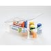mDesign Storage Box Organizer for Vitamins, Supplements, Health Products - Set of 2, Medium, Clear