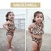 Infant Baby Girls Swimsuit Two Piece Cheetah Ruffle Bathing Suit Bikini Tops Bottoms Swimming Suit Swimwear Beach Wear Leopard Khaki 6-12 Months