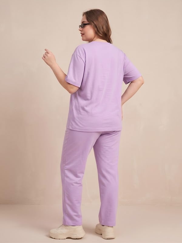 Image of My Swag Womens Nightsuit Set | Cute Bunny Graphic Print T-Shirt & Pajama | Soft Breathable Sleepwear and Loungewear Co-Ord Set for Women