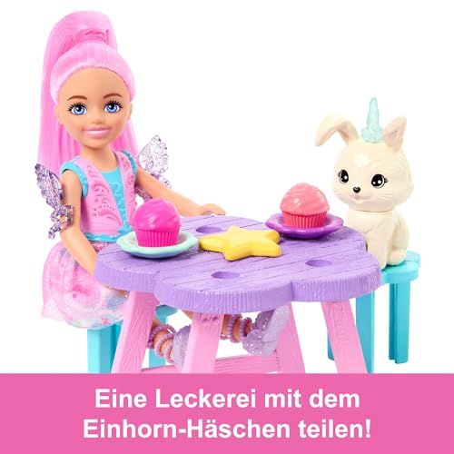 Barbie Chelsea-Puppe und Baby-Pegasus Spielset, geflügeltes Spielzeugpferd, Barbie A Touch of Magic Ein verborgener Zauber Set mit Stall… – Ansicht 4