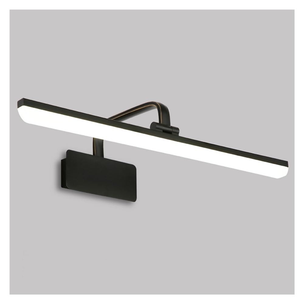 HPTHLY Indoor Wall Lights Fixtures Brass Bathroom Wall Lamps Vintage Metal Hallway 9W Led Vanity Wall Sconces For Mirror Bedroom Bedside Headboard (Negro)