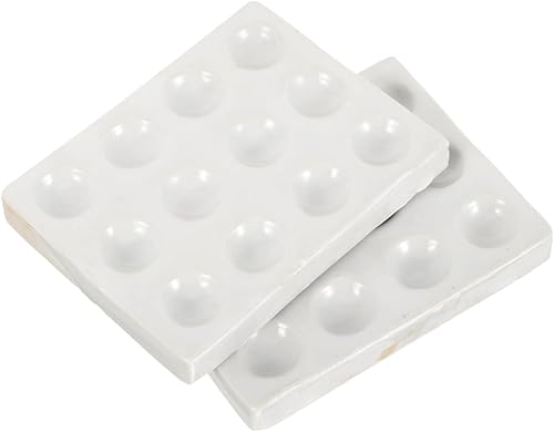 Chem Lab Cuaderno de laboratorio Química 5 piezas Placa de reacción de cerámica Placa de reacción de cerámica para pruebas de experimentos de