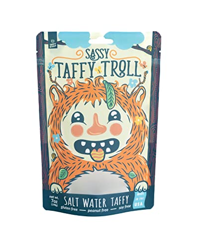 Taffy Shop Sassy Sours Mix Salt Water Taffy - Small Batch Salt Water Taffies Made in the USA - Super Soft, Sweet, Taffy Candy - Guaranteed Fresh - Gluten-Free, Soy-Free, Peanut-Free - (7 Ounces)