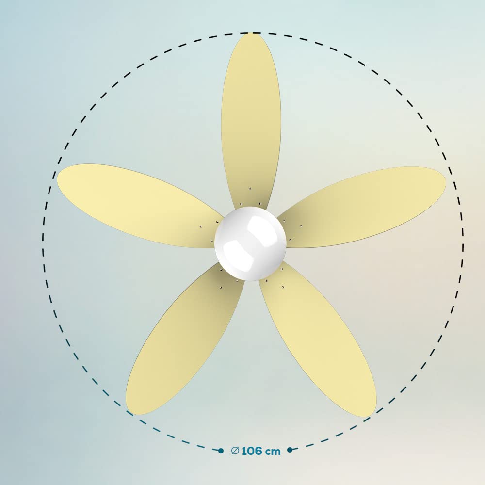Ventilateur De Plafond Rétractable Avec Lumière - 6 Vitesses Et Télécommande Par Cecotec