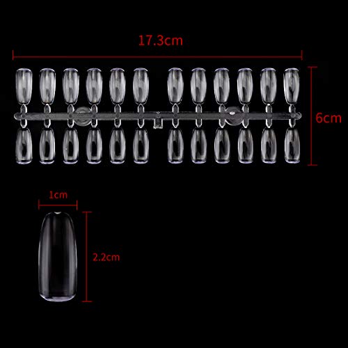 120 Tips/Pack Clear Square Natural Color Flat Practice False Nail Tips For Professional Nail Gel Polish Board Display Book Chart Nail Art Salon, Hj-Nt076 #TOP3
