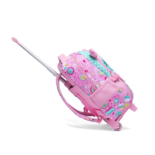 Meetbelify Kit Mochila Infantil Escolar Mochila para meninas Mochila com rodas Crianças bonito Mochi