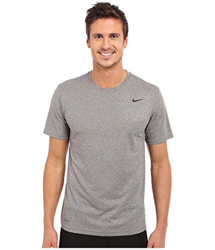 Nike Men's Legend 2.0 Short Sleeve Tee, Carbon Heather/Black/Black, Medium