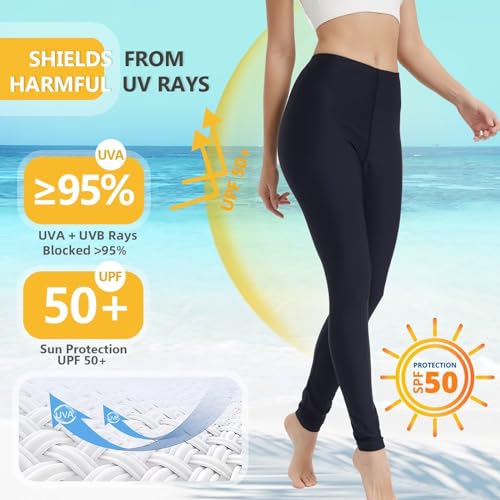 Womens Swim Pants Long Surf Water Swimming Leggings Sun Protection UV Leggings Rash Guard Swim Tights Fast Dry3