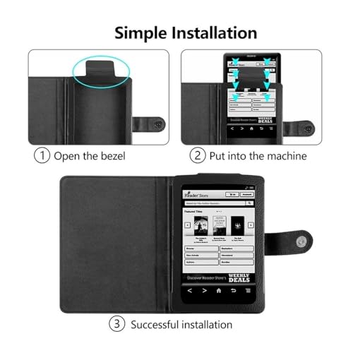 Funda Sony PRS-T2 eReader libro electrónico carcasa imán morada 7