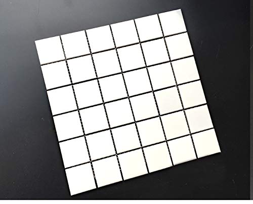 The Tile Life Square 2x2 Matte White PR Mosaic Tile for Kitchen backsplash, Bathroom Floor and Bathroom Wall - Sheet 12x12