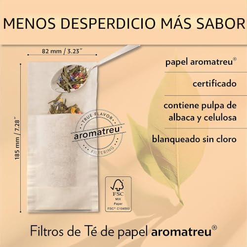 Miniatura 4 de Finum - Filtros Para Té Papel,100 Unidades, Talla L