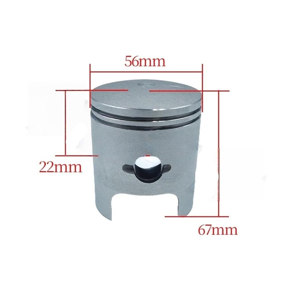 guarnizioni anello pistone Kit Pistone Moto Per Parti Del Motore Per TS125 TS 125 A 2 Tempi 125cc 56mm 56.25mm .5mm .75mm 57mm 14mm Pin