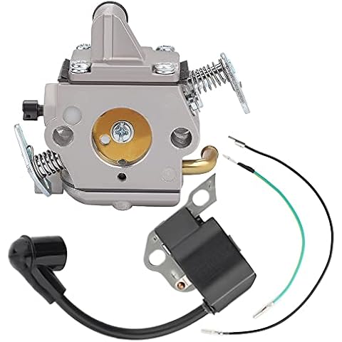 Carburetor with Ignition Coil Carb Rebuild Kit 1130 120 0603 Compatible for STHIL 017 018 MS170 MS180 Chainsaw Cover