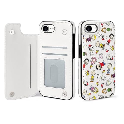 手帳型 スヌーピー (1) 対応 IPhone16E ケース 全機種対応 カード収納 スマホケース 財布型 カバー 携帯ケース おしゃれ 全面保護 Puレザー スタンド機能