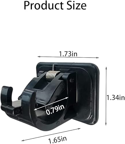 Miniatura 2 de Juego de soportes negros para barra de cortina, sin taladrar, colgador de barras transversales para cortinas, soporte de gancho autoadhesivo para