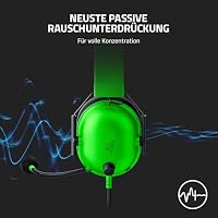 Razer BlackShark V2 X - Multi-Plattform kabelgebundenes Esports-Headset (Triforce 50mm Treiber, Erweiterte Passive Geräuschunterdrückung, 7.1 Surround Sound, Hyperclear Cardioid Mic) Grün – Ansicht 5