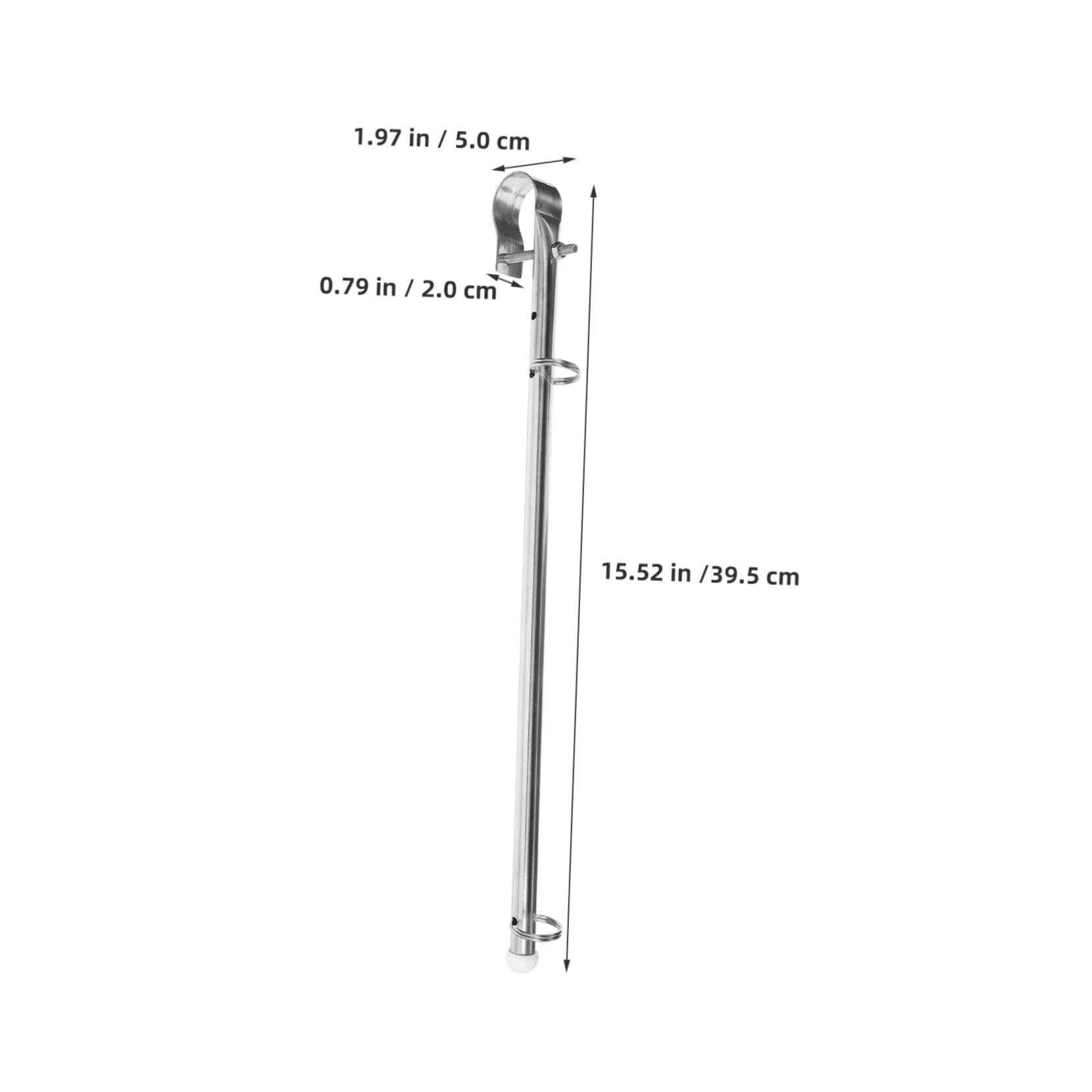 Alipis 2pièces Mât De Pavillon pour Bateau Et Yacht Support Acier Inoxydable pour Voilier Et Bateau De Kit De Montage Facile