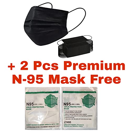 Image of Surgical Mask for Men & Women | Certified by ISO & CE to Protect Mouth Droplets Dust and Pollution| Combo 100| 200| 50 Pcs With 1 Adjustable Extender Starps