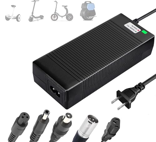 EVAPLUS 5 in 1 Plugs 54.6V Fast Charger, Universal for 48V 13S Lithium Batteries, Pinkind 48V Li-ion Battery Charger Replacement for Razor, Jetson, Voyage, Gotrax, Ninebot,Segway, Hiboy