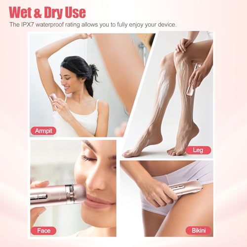 Image of Bikini Trimmer for Women 2 in 1, Dual Head Womens Electric Shaver, Electric Razors for Pubic Hair, Rechargeable Facial Hair Removal for Shaving Underarm Leg Arm Body Face