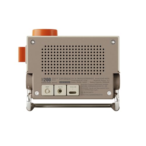 Image of syitren N200 Retro Bluetooth Speaker,Portable Wireless,Desktop Decor,White | TWS Pair,Desktop Decor,Design Award,8-Hour Playtime,Vintage Aesthetic,Ideal Holiday Gift