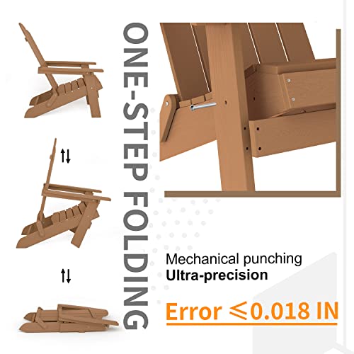 Folding Adirondack Chair Weather Resistant Plastic Fire Pit Chairs Adorondic Plastic Outdoor Chairs For Firepit Area Seating Lifetime #TOP5