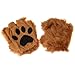 Fingerless Faux Fur Animal Paw Gloves for Kids or Adults, Brown