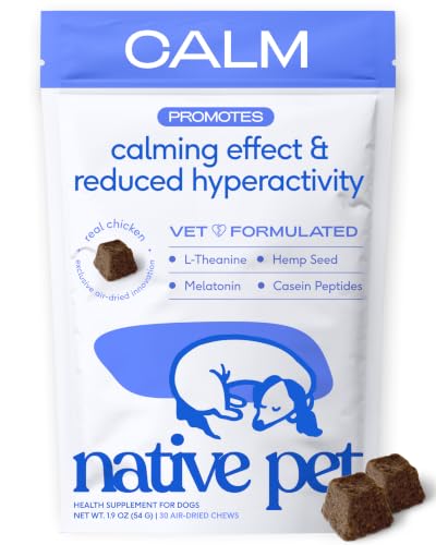 Native Pet dog calming chews with melatonin and L-theanine 30 count