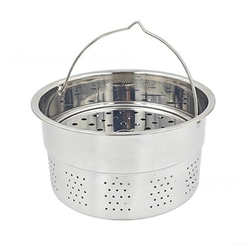 Glomc Panier vapeur en acier inoxydable pour Thermomix TM5, TM6, insert de cuisson résistant aux hautes températures avec répartition homogène de la chaleur pour la cuisson des aliments et des légumes