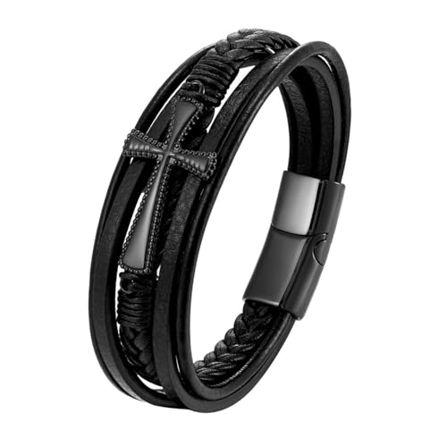 Bracelet homme multicouche en cuir tressé à la main : le bijou tendance