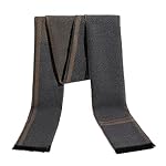 Men's Winter Warm Scarf Premium Cashmere Feel, Luxuriously Soft Long Plaid Pattern - Image 3