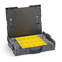 Bosch Sortimo L-Boxx 102 Gereedschapskofferset, antraciet, individueel aanpasbaar met jouw logo, uitgerust met L BOXX 102 inleg, opbergsysteem K3 en dekselkussen
