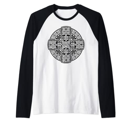 Cruz camiseta irlandesa del Celtic Cross Odin Camiseta Manga Raglan